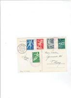 Kinderpostzegels 1948 autopostkantoor kaart, Postzegels en Munten, Postzegels | Nederland, Na 1940, Verzenden, Gestempeld