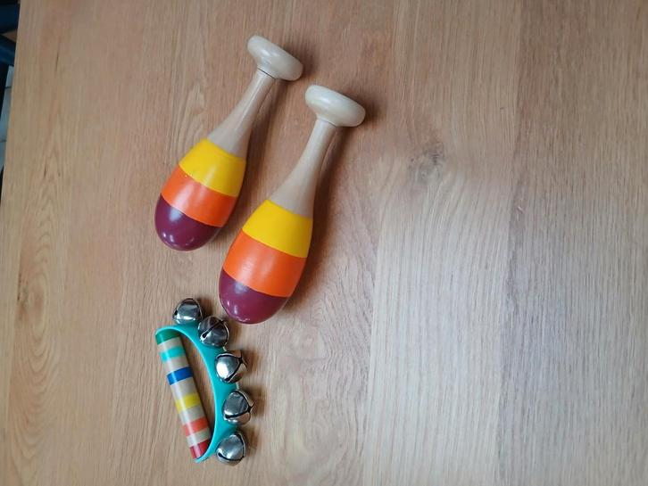 sambaballen en handbelletjes, Muziek en Instrumenten, Percussie, Gebruikt, Melodische percussie, Ophalen of Verzenden