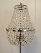 Design staande vloerlamp met een kristallen kroonluchter, Huis en Inrichting, Lampen | Vloerlampen, Design, 150 tot 200 cm, Zo goed als nieuw