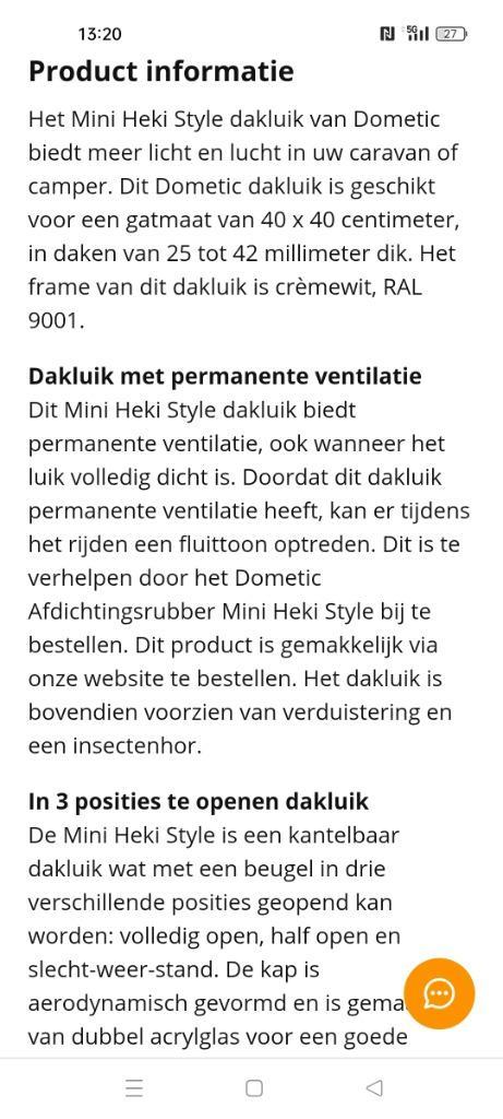 Dakraam domitec (40x40)., Caravans en Kamperen, Camper-accessoires, Gebruikt, Ophalen