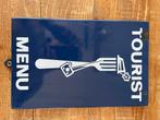 Tourist Menu Emaille Bord, Antiek en Kunst, Ophalen of Verzenden
