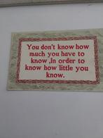 YOU DON'T KNOW HOW MUCH YOU HAVE TO KNOW,, Ophalen of Verzenden, 1940 tot 1960, Sterren en Beroemdheden