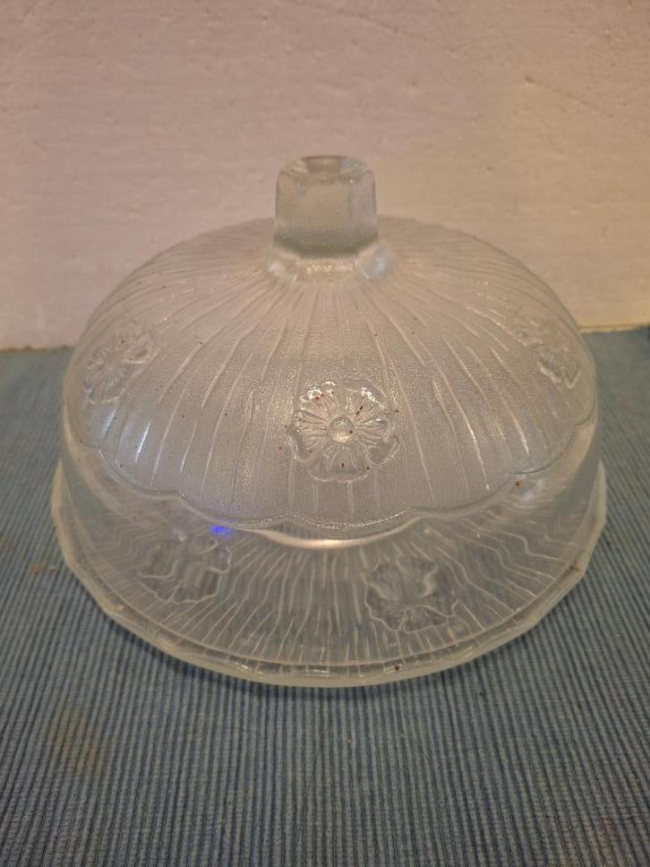 Mooi glazen bord met stolp, Huis en Inrichting, Keuken | Servies, Zo goed als nieuw, Bord(en), Overige stijlen, Glas, Ophalen of Verzenden