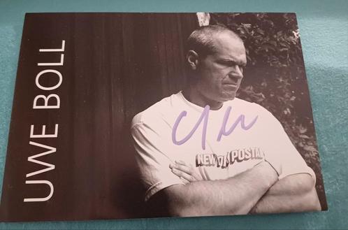 Uwe Boll handtekening gesigneerde kaart 15x10cm, Verzamelen, Film en Tv, Zo goed als nieuw, Foto of Kaart, Ophalen of Verzenden