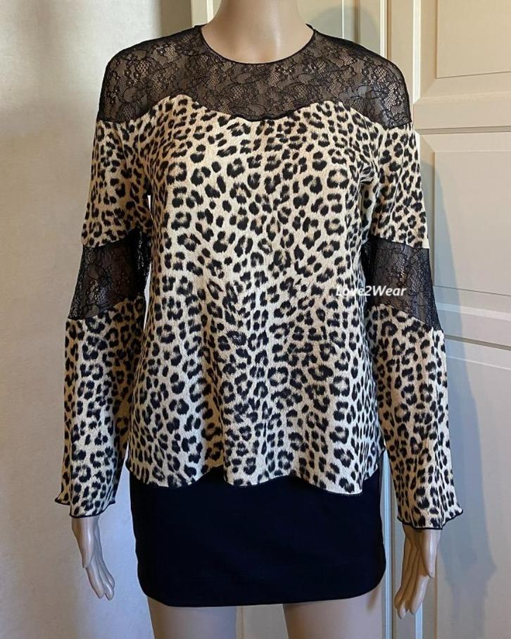 Top met panterprint Zara, Kleding | Dames, Tops, Nieuw, Maat 34 (XS) of kleiner, Lange mouw, Ophalen of Verzenden
