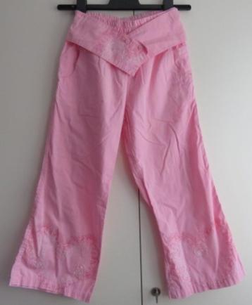 Vintage wijde broek roze met hartjes Barbara Farber mt 140 beschikbaar voor biedingen