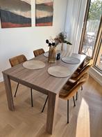 4x moderne eetkamerstoelen, Huis en Inrichting, Stoelen, Ophalen, Bruin, Zo goed als nieuw, Vier