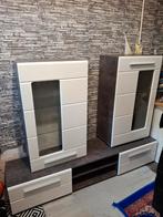 Tv-meubel combinatie met kasten, Gebruikt, Ophalen of Verzenden, 200 cm of meer, Glas