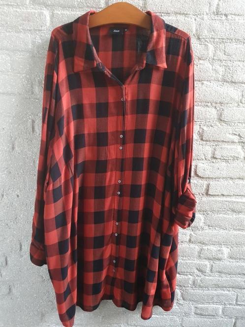 Mooie ruitblouse Zizzi maat XL (54/56), Kleding | Dames, Grote Maten, Zo goed als nieuw, Blouse of Tuniek, Rood, Ophalen of Verzenden