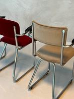 Vintage sledestoelen retro design eetkamerstoelen prijs p/st, Ophalen, Metaal, Gebruikt, Overige kleuren