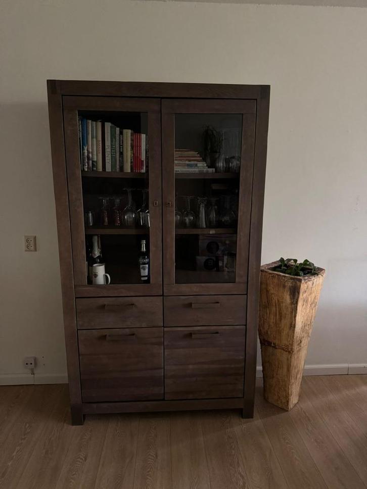 Henders & Hazel vitrinekast, Huis en Inrichting, Kasten | Vitrinekasten, Zo goed als nieuw, 150 tot 200 cm, 100 tot 150 cm, 25 tot 50 cm