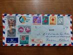 Indonesië, 3 x luchtpost enveloppen met veel zegels, Postzegels en Munten, Brieven en Enveloppen | Buitenland, Verzenden, Envelop