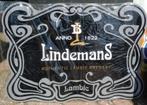 Lindemans bier bord 44x32cm metaal, Verzamelen, Nieuw, Overige merken, Reclamebord, Plaat of Schild, Ophalen of Verzenden