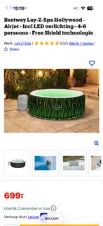 Bestway Lay-Z-Spa Hollywood - Nieuw bad, pomp gebruikt, Tuin en Terras, Bubbelbaden en Hottubs, Ophalen, Zo goed als nieuw, Pomp