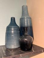 Set van 3 Vazen - Zo goed als nieuw, Ophalen, Blauw, Minder dan 50 cm, Glas
