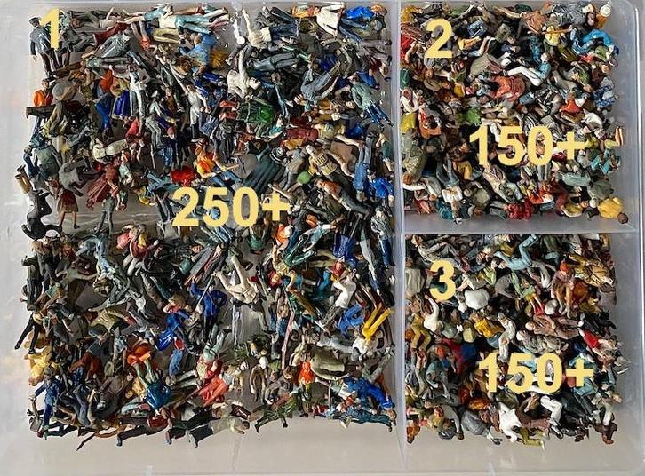 550+ Preiser poppetjes H0 1:87, Hobby en Vrije tijd, Modeltreinen | H0, Overige typen, Gelijkstroom of Wisselstroom, Overige merken