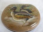 Prachtig Russisch lakdoosje met afbeelding van stel eenden., Ophalen