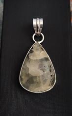 Prehniet edelsteen hanger druppelvorm gratis verzenden, Verzenden, Zo goed als nieuw, Groen, Zilver