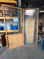 Set Beuken glaspanelen (4x) - Winkel Tochtp/Scheidingswan, Ophalen, Gebruikt, 80 tot 100 cm, 215 cm of meer