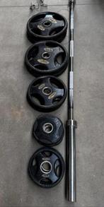 67,5kg Olympische Lifemaxx Gewichten + Olympische Barbell, Sport en Fitness, Fitnessmaterialen, Ophalen, Gebruikt, Halterschijven