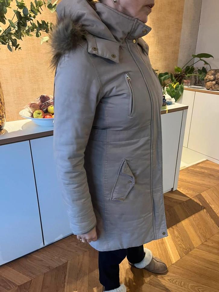 Modström Winterjas Dames - Maat S, Kleding | Dames, Jassen | Zomer, Gedragen, Maat 36 (S), Beige, Ophalen of Verzenden