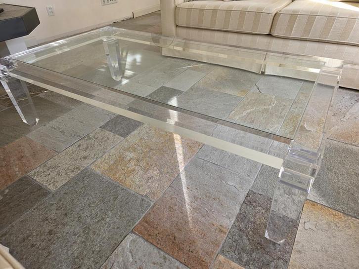 Glazen Salontafel 150x80 - Strak Design, Huis en Inrichting, Tafels | Salontafels, Zo goed als nieuw, Minder dan 50 cm, 50 tot 100 cm