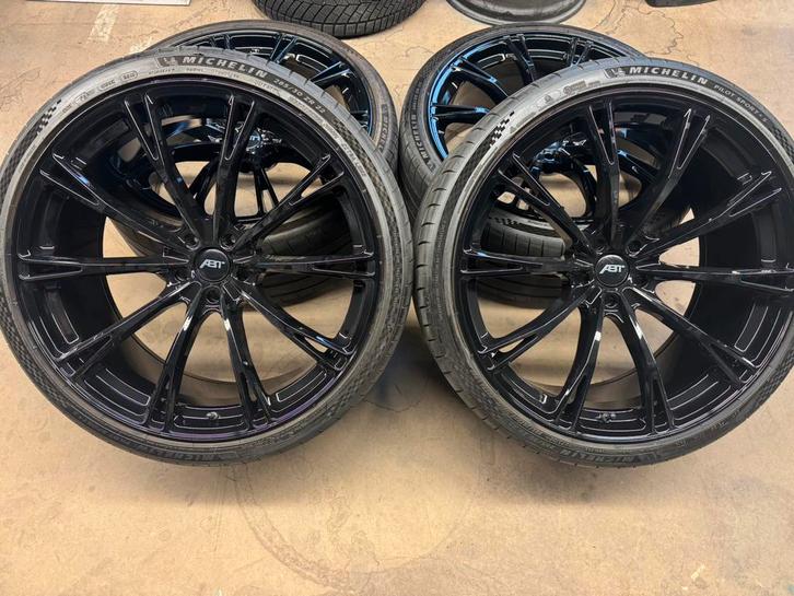 22 INCH ORIGINELE ABT VELGEN + ZOMERBANDEN AUDI RS6 RSQ8, Auto-onderdelen, Banden en Velgen, Banden en Velgen, Zomerbanden, Overige maten