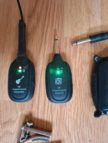 Draadloze zender gitaar, akoustische pickup, Capo beschikbaar voor biedingen