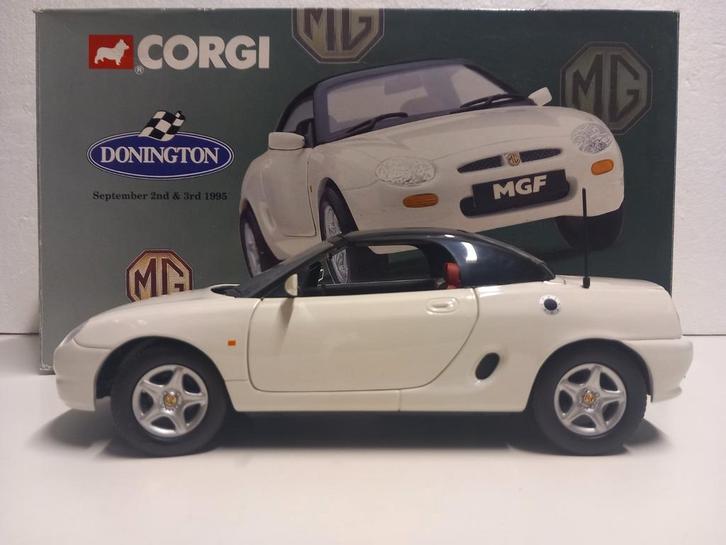 MGF Donington white Corgi metal 1:18 KRD, Hobby en Vrije tijd, Modelauto's | 1:18, Zo goed als nieuw, Auto, Overige merken, Ophalen of Verzenden