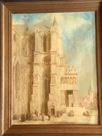 Cossaar! Prachtig olieverf schilderij kathedraal  Chartres, Antiek en Kunst, Ophalen