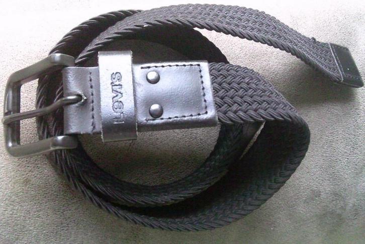 LEVIS STRETCH WOVEN BELT UNISEX - Riem - black 90 cm, Kleding | Dames, Riemen en Ceinturen, Zo goed als nieuw, 80 tot 90 cm, Zwart