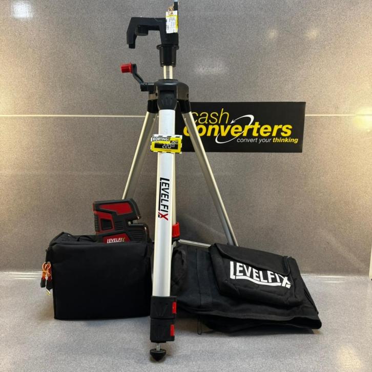 Levelfix CL202G Laser groene lijnen |+statief| Sale | 345872, Doe-het-zelf en Verbouw, Meetapparatuur, Gebruikt, Afstand, Ophalen of Verzenden