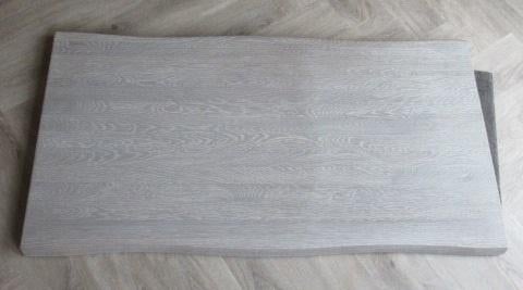 Tafelblad salontafel, boomstam, eiken, grijs, Ophalen, Gebruikt, 100 tot 150 cm, Eikenhout