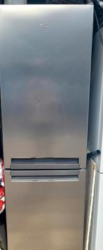 Whirpool RVS No-Frost combinatie koelkast 356 liter  €190, Witgoed en Apparatuur, Koelkasten en IJskasten, Ophalen, Gebruikt, 200 liter of meer