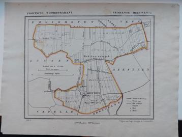 22 / Meeuwen Noord Brabant Litho van J. Kuyper uit 1865 beschikbaar voor biedingen