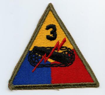 WO2 US 3rd Armored Division Patch (Greenback) beschikbaar voor biedingen