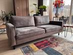 stoere 3-zits bank, donker grijs velours met stoere bies, Ophalen, Gebruikt, Driepersoons, 75 tot 100 cm