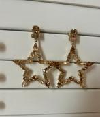 Gouden Ster Oorbellen met Swarovski, Met kristal, Hangers, Ophalen of Verzenden, Zo goed als nieuw