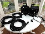 Kabelhaspel met 2 x 50 meter HD-SDI 6GHz video coax kabel, Audio, Tv en Foto, Audiokabels en Televisiekabels, 10 meter of meer