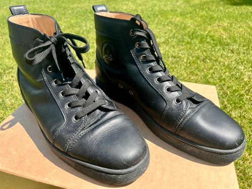 Christian Louboutin Louis Flat Calf zwart 43,5, Kleding | Heren, Schoenen, Zo goed als nieuw, Sneakers of Gympen, Zwart, Ophalen of Verzenden