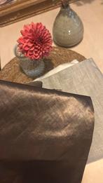 Glans stof bruin Puyaert uit showroom over 100 x 140, Gebruikt, Bruin, 120 cm of meer, Ophalen of Verzenden
