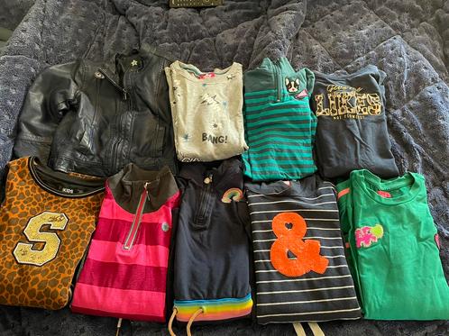 Jurken merk en nep leer jasje 128 / 134, Kinderen en Baby's, Kinderkleding | Maat 128, Zo goed als nieuw, Meisje, Jas, Ophalen of Verzenden