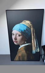 Schilderij meisje met de parel 100x70 met lijst, Ophalen, Zo goed als nieuw, Schilderij, 75 cm of meer
