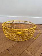 Gele ijzeren draadmand - Mooie staat!, Overige materialen, Gebruikt, Mand, Rond