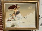 Olieverf schilderij naar Michael Parkes 'Night Flight', Ophalen