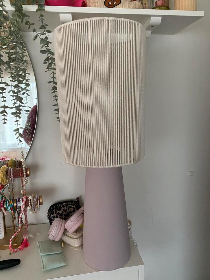 HK Living lampvoet met Kwantum kap - Gerepareerd, Huis en Inrichting, Lampen | Tafellampen, Gebruikt, 50 tot 75 cm, Metaal, Ophalen