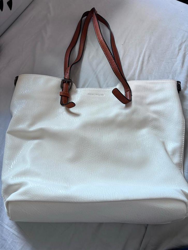 Marc Picard Witte Tassenset - Luxe Kwaliteit, Sieraden, Tassen en Uiterlijk, Tassen | Damestassen, Gebruikt, Handtas, Wit, Ophalen of Verzenden