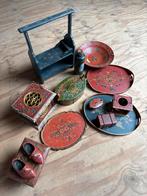 Diverse collectie handbeschilderde Hindelooper objecten, Ophalen