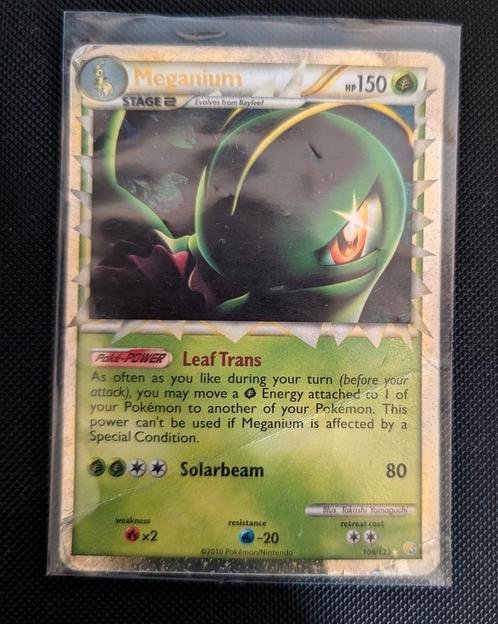 Prime Meganium - HGSS109/123, Hobby en Vrije tijd, Verzamelkaartspellen | Pokémon, Zo goed als nieuw, Ophalen of Verzenden