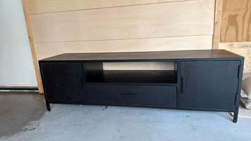 Tv meubel Goossens eiken zwart gelakt